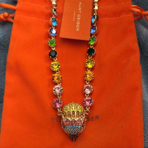 Kurt Geiger Jewelry - NWT Kurt Geiger Vibrant Jewel-Toned Multi Color Eagle Necklace